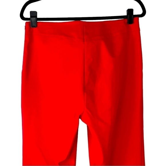 NINA MCLEMORE RED COTTON BLEND HIGH RISE SLIM TROUSER PANT - Picture 6 of 12